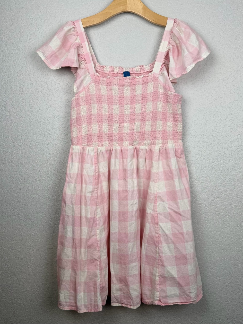 Old Navy Pink and White Gingham Summer Dress Size M